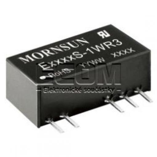 DC/DC měnič E0515S-1WR3, ±15 V / 34 mA, izolovaný, SIP7