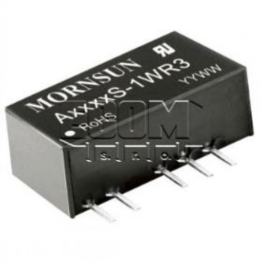 DC/DC měnič A2415S-1WR3, ±15 V / 34 mA, izolovaný, SIP7
