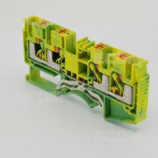 Svorka na DIN lištu DS6-QU-PE-01P-1C-00A(H), žlutozelená