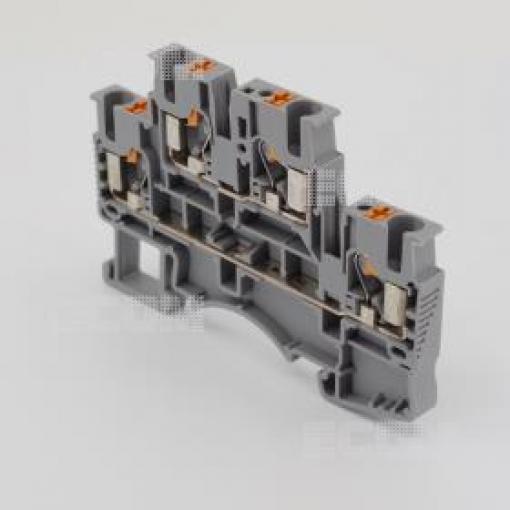 Svorka na DIN lištu DSKK2.5-01P-11-00A(H), šedá
