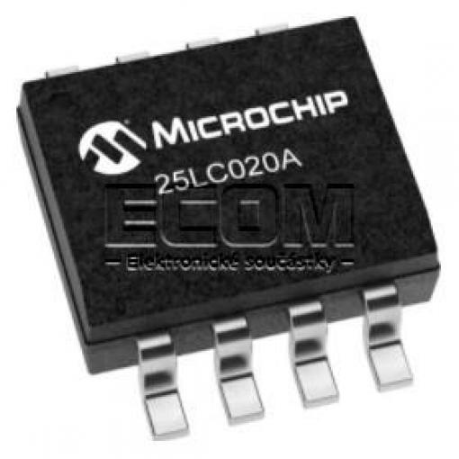 EEPROM paměť 25LC020A-I/SN, 2 kbit, SPI, SO8
