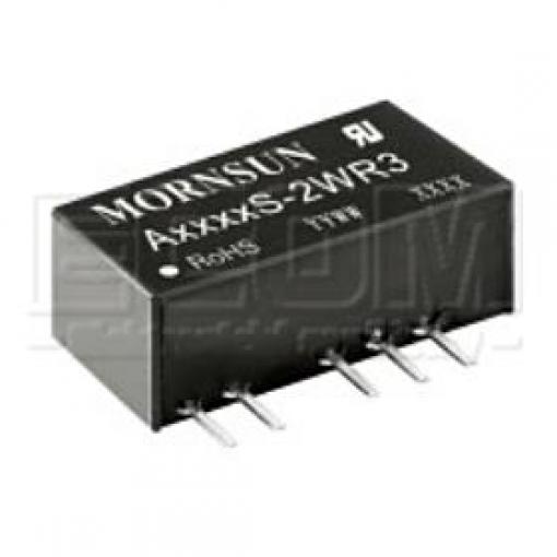 DC/DC měnič B2405S-2WR3, 24 V → 5 V / 400 mA, izolovaný