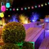 Solight LED smart venkovní řetěz s RGB žárovkami, bluetooth, 15 žárovek, 14m+6m, 10W - WO795
