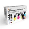 Solight LED smart venkovní řetěz s RGB žárovkami, bluetooth, 15 žárovek, 14m+6m, 10W - WO795
