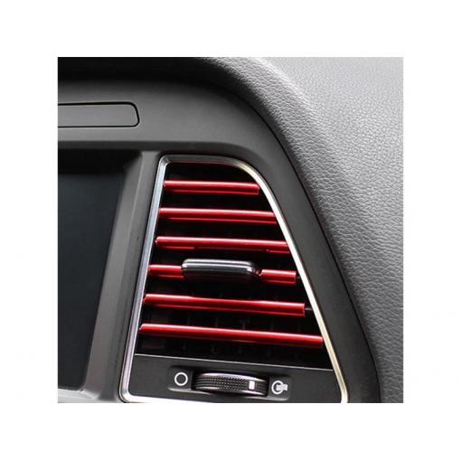 Lišty na ventilační mřížku auta 4L 8140b červené