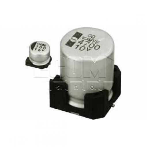 Elektrolytický kondenzátor 10 µF / 16 V, SMD, -40 až +105 °C