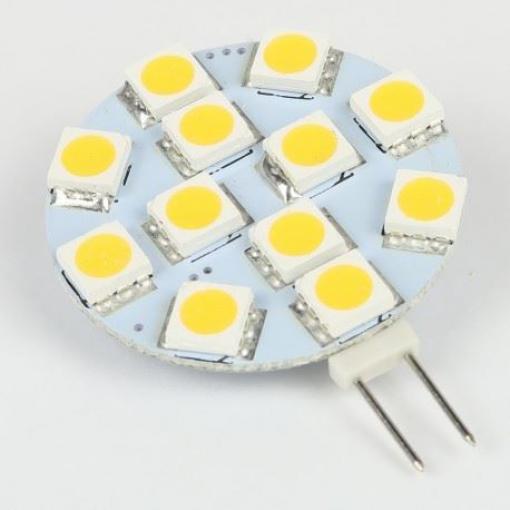 LED žárovka G4, 12× SMD, 12 V / 1,5 W, teplá bílá