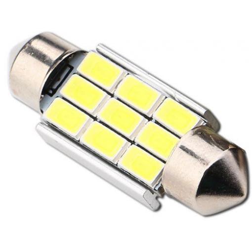 LED žárovka SV8,5-8 sufit, 12 V, 9× LED5730, bílá, 36 mm