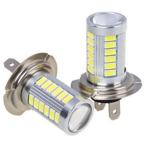 LED žárovka H7, 10–30 V DC, bílá, 33× SMD5730