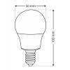 LED žárovka Trixline 8 W/230 V, E14, A50, studená bílá