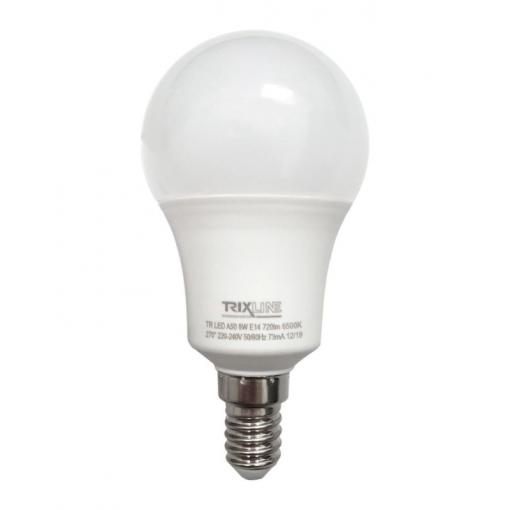 LED žárovka Trixline 8 W/230 V, E14, A50, studená bílá