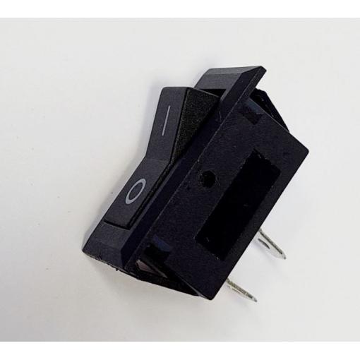 Kolébkový vypínač KCD2, 250 V / 6 A, 1 pól, otvor 28,5 × 12 mm