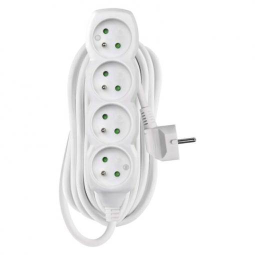 Prodlužovací přívod 4× zásuvka, 7 m, 3 × 1 mm², bílý