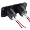 Vodotěsná USB zásuvka 2× s voltmetrem, 5 V / 2,1 A
