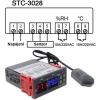 Digitální termostat a hygrostat STC-3028, napájení 12VDC