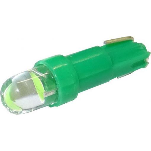 LED žárovka T5 12V zelená, 5mm, 0,1W