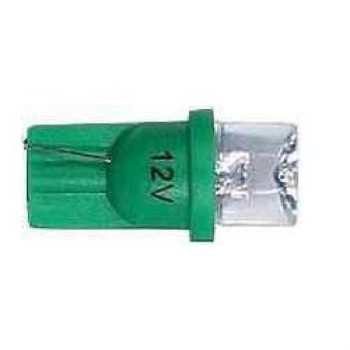 LED žárovka T10 12 V, zelená, 8 mm, 110°