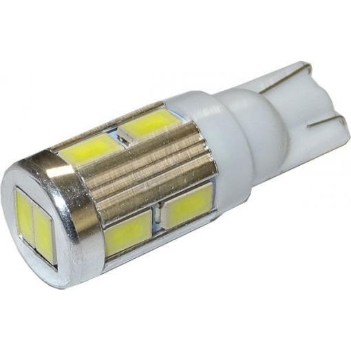LED žárovka T10 12 V, bílá, 10× SMD5630, hliníkové tělo