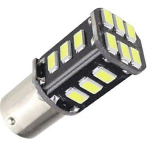 LED žárovka Ba15S 12 V, bílá, 18× SMD5730, 2,2 W