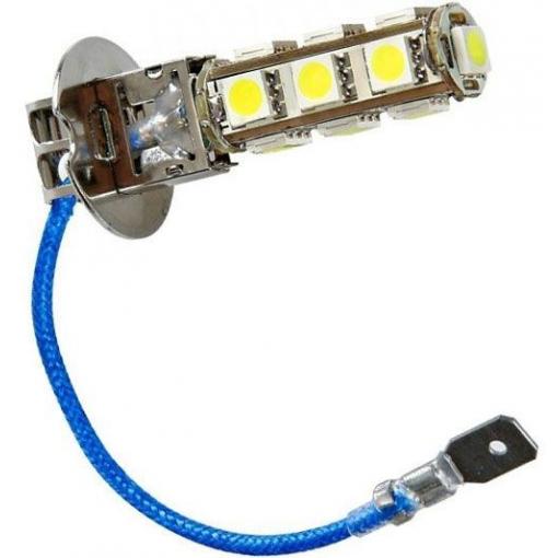 LED žárovka H3, 12 V / 1,2 W, bílá 6700 K, 13× SMD5050