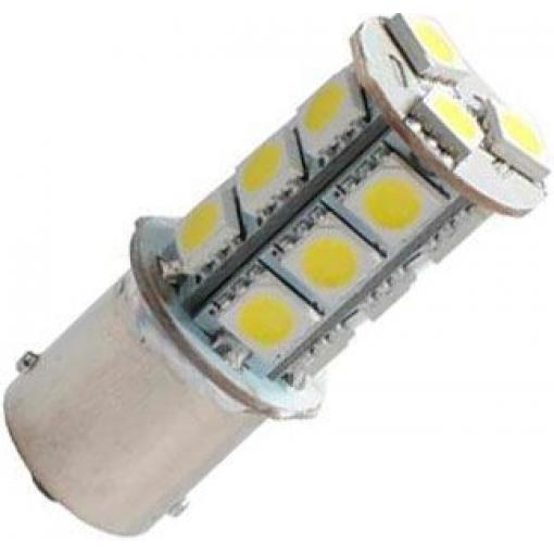 LED žárovka Ba15S 12 V, bílá, 18× SMD5050