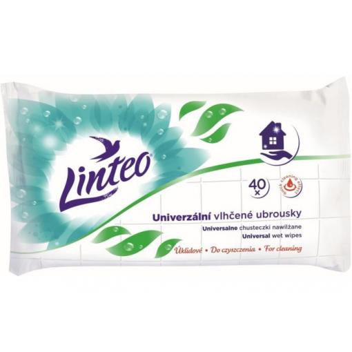 Vlhčené ubrousky Linteo univerzální s antibakteriální přísadou, 40 ks