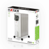 Přenosný olejový radiátor 1000/1500/2500 W, bílý, 11 žeber, HAEGER ELAN 11 HAE-OH011007A