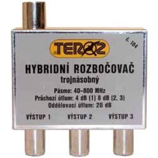 Rozbočovač 3× hybridní širokopásmový TEROZ 104, IEC