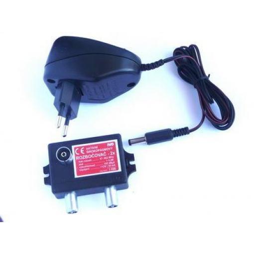Aktivní anténní rozbočovač 2× IVO I100, 12 V DC, 47–862 MHz