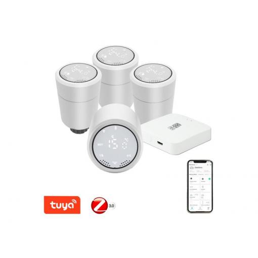 Smart sada termostatických hlavic a centrální jednotky IMMAX NEO 07732C ZigBee Tuya