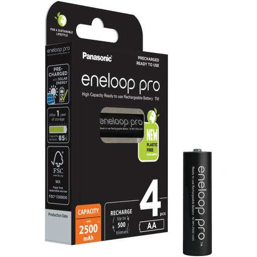 Nabíjecí baterie ENELOOP Pro AA (HR6), 2450 mAh, 4 ks