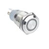 Kovové tlačítko OFF-(ON) 250 V / 2 A, LED prosvětlení 12-24 V, IP44