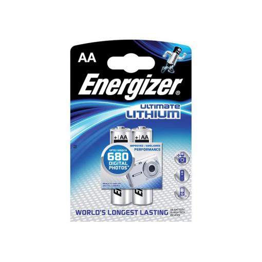 Baterie lithiová AA R6 1,5V ENERGIZER Ultimate 2ks / blistr –40°C
