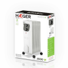 Přenosný olejový radiátor 800/1200/2000 W, bílý, 9 žeber, HAEGER ELAN 9 HAE-OH009006A