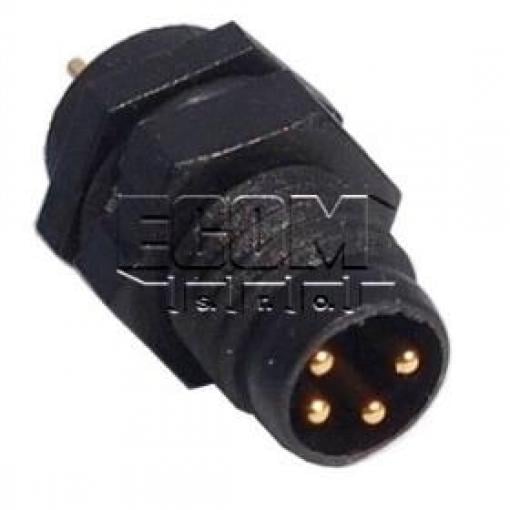 Průmyslová vidlice M8, 4 piny, 5 A / 30 V, IP67, černá