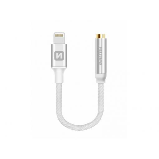 Adaptér SWISSTEN Lightning na 3,5mm Jack Silver