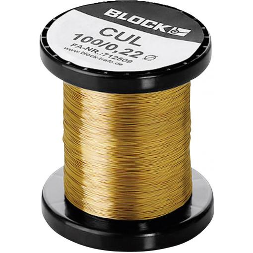 BLOCK CUL 100/0,63 CUL 100/0,63 měděný drát smaltovaný lakem, CUL 100, 33 m