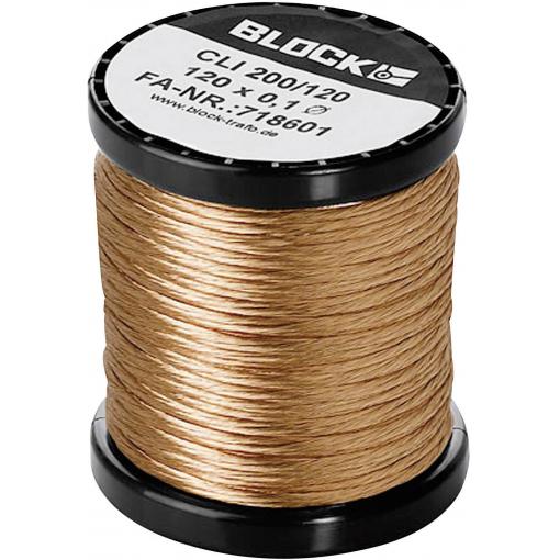 BLOCK CLI 200/60 CLI 200/60 měděný drát smaltovaný lakem, CLI 200, 0.10 mm, 48 m