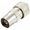 TRU COMPONENTS TC-10101532 koaxiální spojka Kov Připojení kabelu: IEC zásuvka na koaxiální kabel Průměr lanka: 5 mm 1 ks