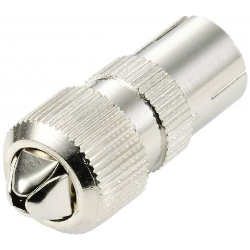 TRU COMPONENTS TC-10101532 koaxiální spojka Kov Připojení kabelu: IEC zásuvka na koaxiální kabel Průměr lanka: 5 mm 1 ks