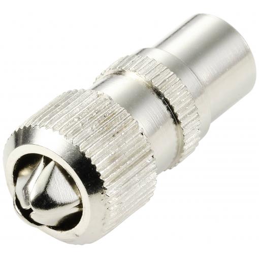 TRU COMPONENTS TC-10101528 koaxiální zástrčka Kov Připojení kabelu: IEC konektor na koaxiální kabel Průměr lanka: 5 mm 1 ks