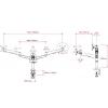 SpeaKa Professional SP-1624812 Flex 3násobný držák na stůl pro monitor 25,4 cm (10") - 61,0 cm (24") nastavitelná výška, naklápěcí, nakláněcí, otočný