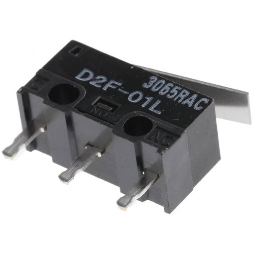 Omron D2F-01L mikrospínač 30 V/DC 0.1 A 1x zap/(zap) 1 ks Bag