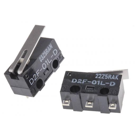 Omron D2F-01L-D mikrospínač 30 V/DC 0.1 A 1x zap/(zap) 1 ks Bag