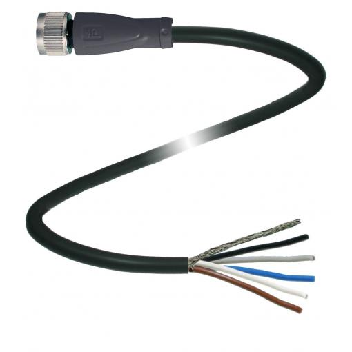 Pepperl+Fuchs V15-G-BK5M-PUR-U/ABG upravený zástrčkový konektor pro senzory - aktory, 240004-100028, piny: 5, 5 m, 1 ks
