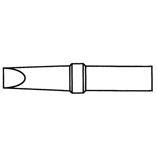 Weller 4ETB-1 pájecí hrot plochý Velikost hrotů 2.4 mm Délka hrotů 34.5 mm Obsah 1 ks