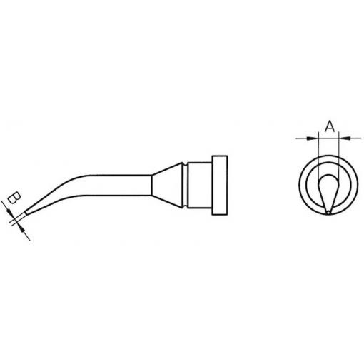 Weller LT-1SLX pájecí hrot oblý, dlouhý, zahnutý Velikost hrotů 0.4 mm Délka hrotů 22 mm Obsah 1 ks