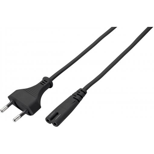 Sygonix SY-5043504 napájecí síťový kabel černá 3.00 m