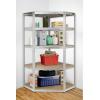 TOOLCRAFT KPW77 rohový modul skladového regálu, (š x v x h) 70 x 1.8 x 70 cm, kov, MDF, dřevěná podlaha, pozinkovaná, stříbrná