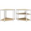 TOOLCRAFT KPW77 rohový modul skladového regálu, (š x v x h) 70 x 1.8 x 70 cm, kov, MDF, dřevěná podlaha, pozinkovaná, stříbrná